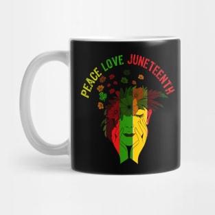 peace love Juneteenth 2024 St Patricks day Mug